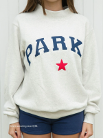 Parke Coastal Star Varsity Heather Grey Mockneck